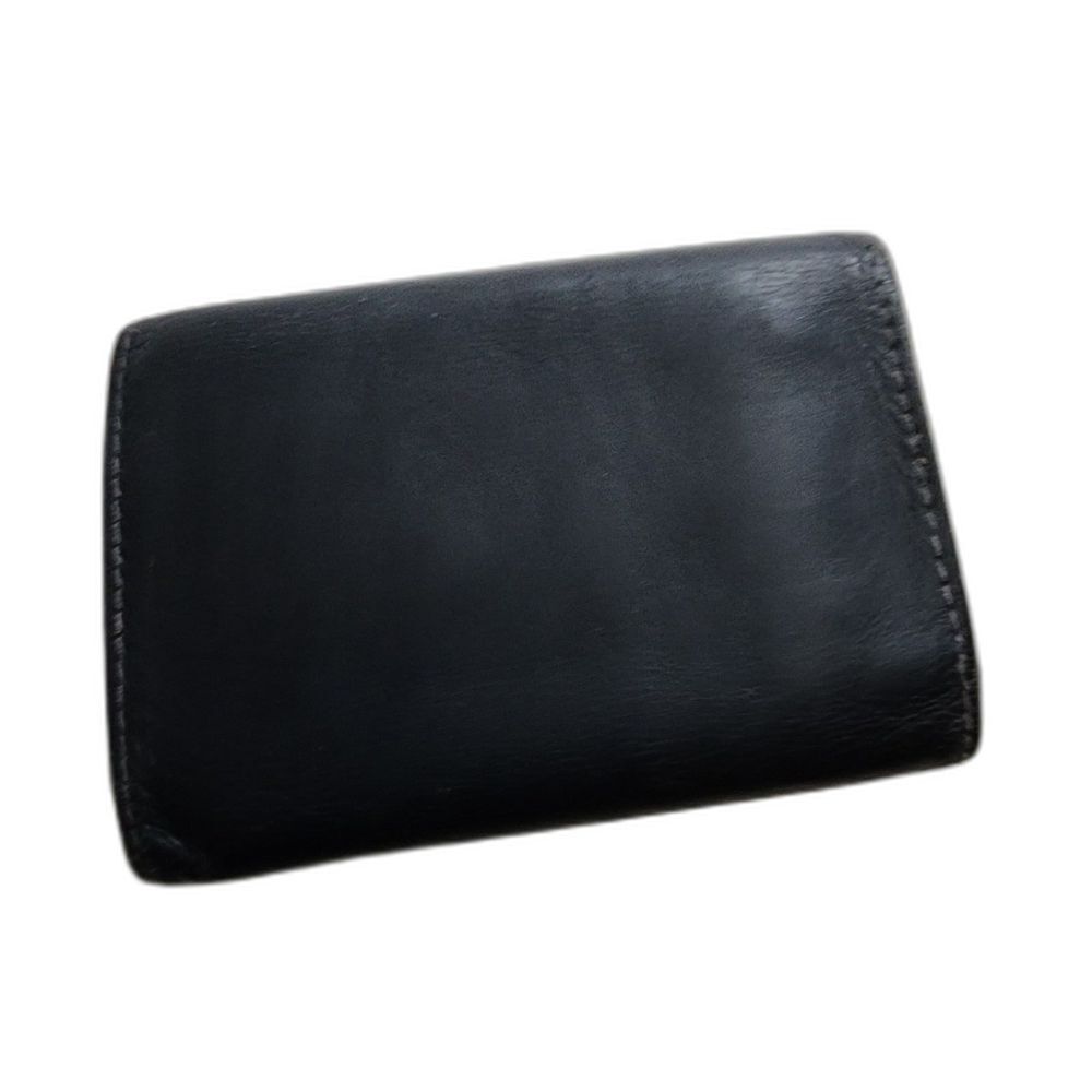 Salvatore Ferragamo Black Leather Gancini Trifold Key Case Wallet Italy - Picture 2 of 7